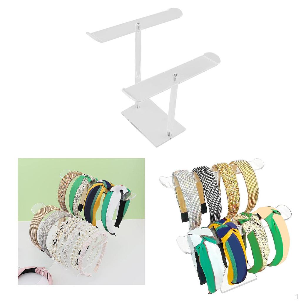Clear Headband Holder Headpiece Rack Smooth Durable Hair Hoop Organizer for Jewelry