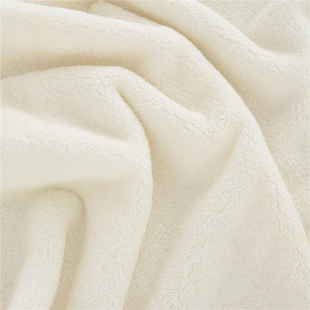 Hug Hug Honey Baby Swaddle, Newborn Fluffy Blanket, Bath Towel (White)