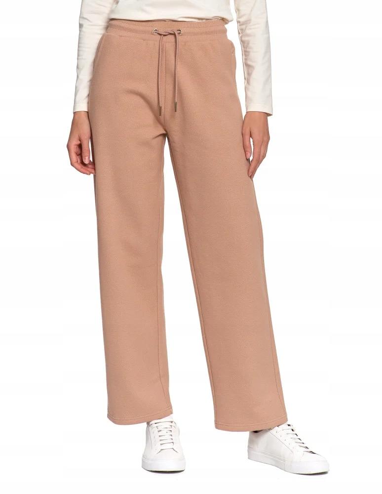 Women's High-Waisted Insulated Sweatpants 100% Cotton MORAJ M BEIGE
