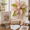 Rustic Farmhouse Home Decor Large Patchwork DIY Sewing Kit, Quilted Fabric Craft Set, Beginner Friendly Needlework Handmade Door Decoration Wreath for