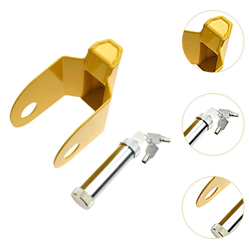 Durable Metal Trailer Hitch Lock Adjustable Safety Pin Set Secure Coupler Lock for RV Car Boat Travel Trailer Accessories