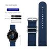 26mm Nylon Watch Band  Luxury Nylon Strap 5 Ring Watch Replacement Band For Garmin Fenix 3  Fenix1 Fenix2 Black Green wwatchband