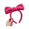 Luxurious Knitted Bow Plush Headband for Autumn/Winter - Face Washing Hair Accessory and Clip