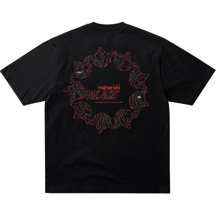 

Palace Футболка X Maharishi Templea Star Kor Om, черные топы унисекс P28MHES004 XXL