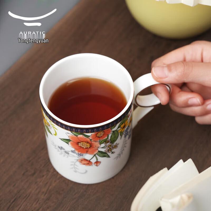 Auratic Blooming Flowers Ceramic Mug