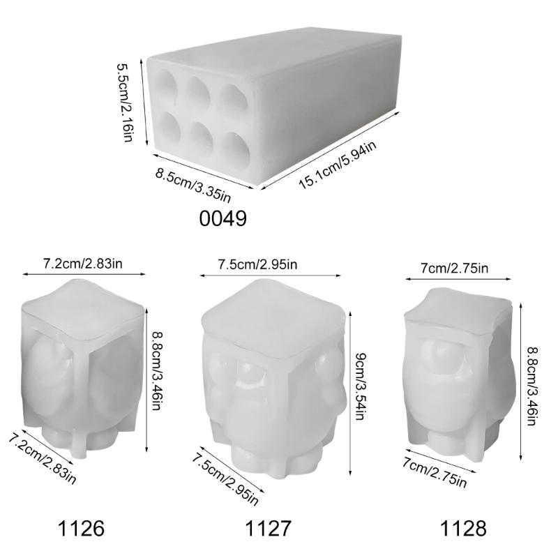 Beautiful Wax Candle Crafting Mold Personalized Long Candle Mold Eye Catching Owl Candle Holder Silicone Moulds