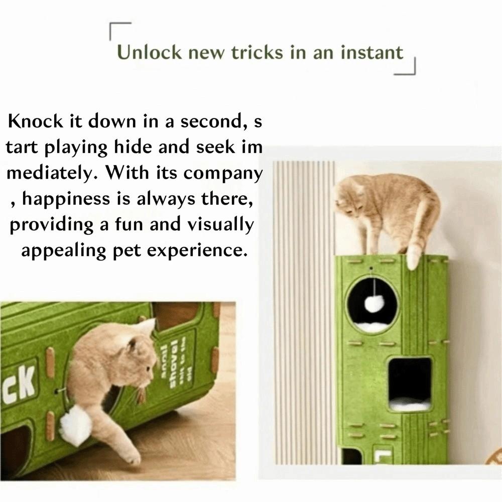 2 Floors/3 Floors Cat House All-in-one Cat Bed Creative Cat Castle House  Cat Sleeping/scratching