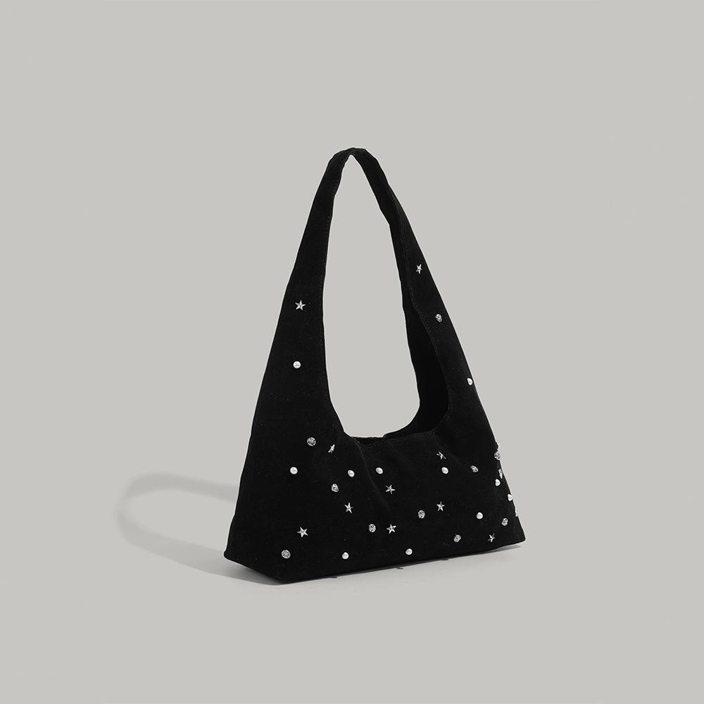 Niche Women's Handbag for Underarm Wear, 2025 New Model, Starry Pattern, Commuter Tote Bag, Exquisite Vintage Shoulder Bag, Trendy