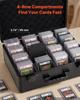 VEVOR Graded Card Case 4 Row 152 PSA Slab Storage Box TSA Approved Lock, Baseball Sports Trading Cards Holder Collector, with 12 Dividers