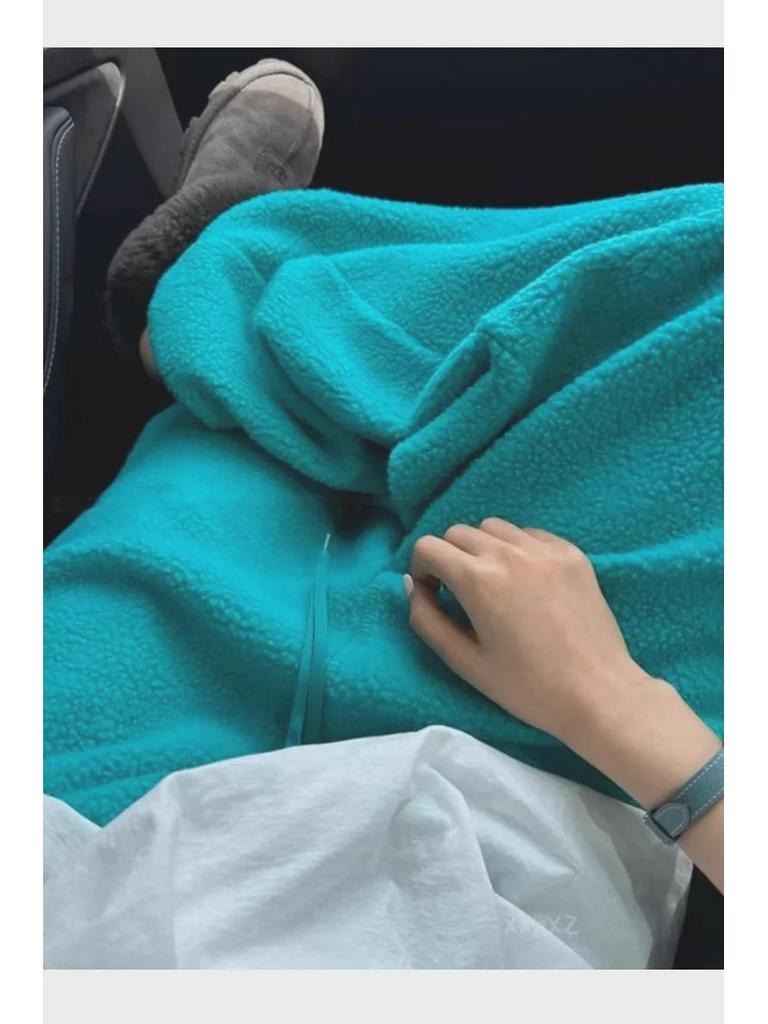 Damskie dwustronne pluszowe polarowe spodnie z szerokimi nogawkami – leniwe, stylowe, z wysokim stanem, ciepłe, luźne, wszechstronne spodnie zimowe.