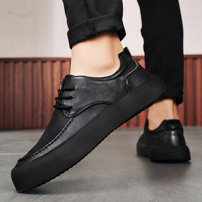 Fashion Comfortable Leisure Business Men's Shoes Luxury Men's  Wedding Fashion Party Outdoor Walking Versatile Black Board Shoes