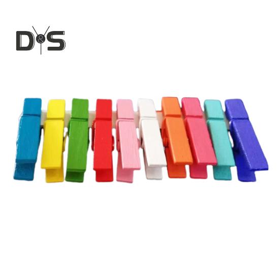 

10 шт., 3,5 см, деревянная прищепка для домашнего классного фото, подвесная красочная клипса, прочный носок, простыня для полотенец, прищепка для одежды для стирки A