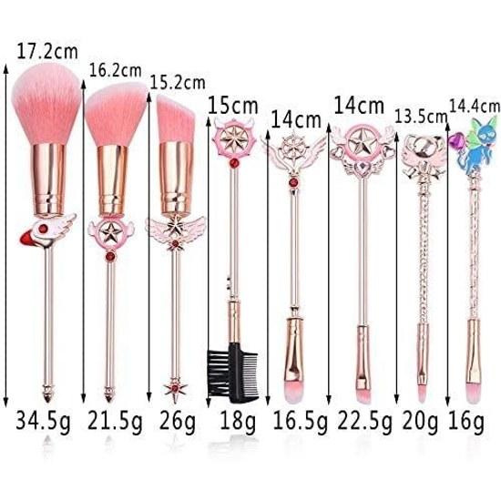 8-piece Set Makeup Brush Cardcaptor Sakura-style Cosmetic Brushes Spring Anime Accessories