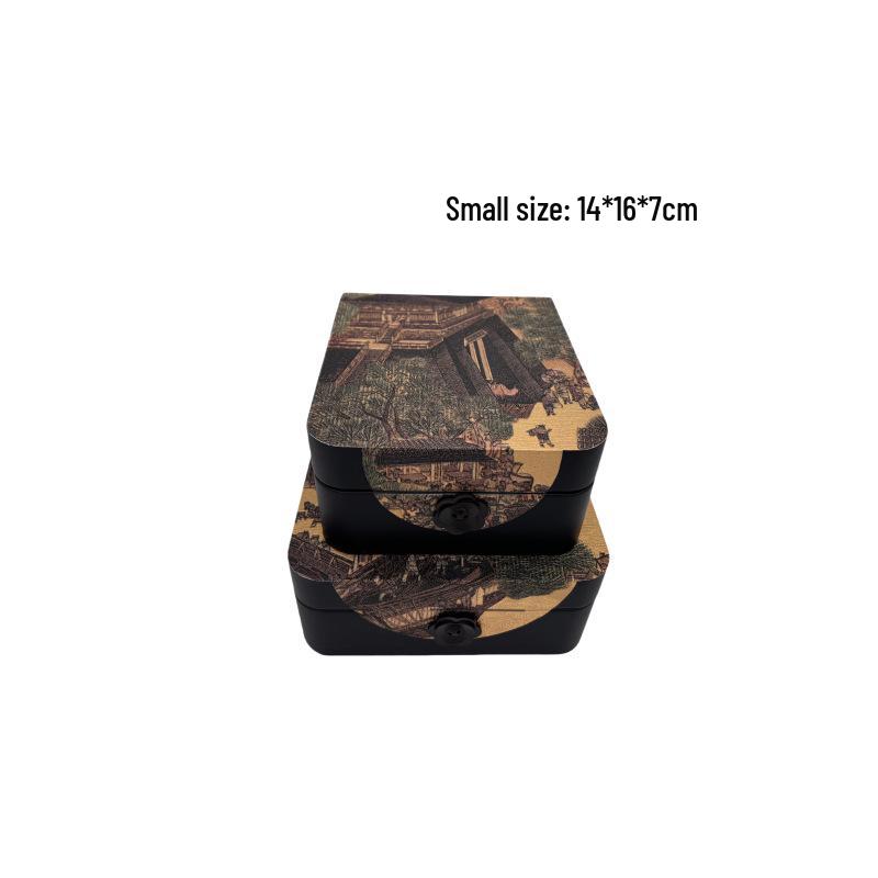 

Elegant Chinese Leather Jewelry Box for Villa and Dressing Table Decor