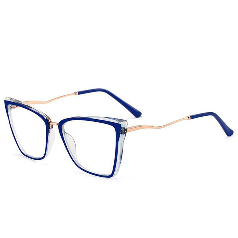 

Women Men Anti-Blue Light Cat Eye Myopic Glasses +Metal Myopia Photochromic Prescription Eyeglasses 0 -0.5 -0.75 To -6.0 0