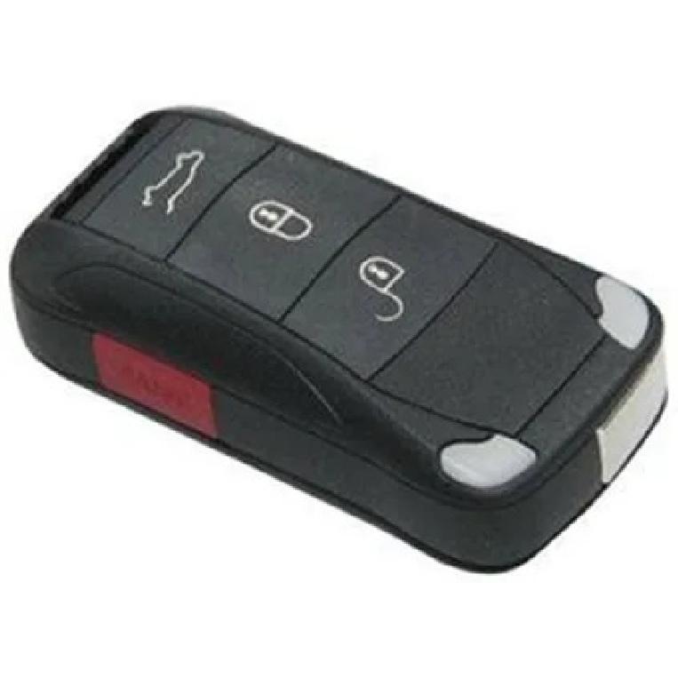 Keyless Remote Key Protection Case Cover For Porsche Cayenne 1st Gen. 2003-2010 Gloss Red Blue Gold Silver Carbon Fiber White