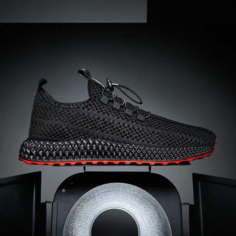 2023 New Net Shoes Sneakers Men Casual Lace-up Breathable Solid Color Men's Shoes Men's Shoes