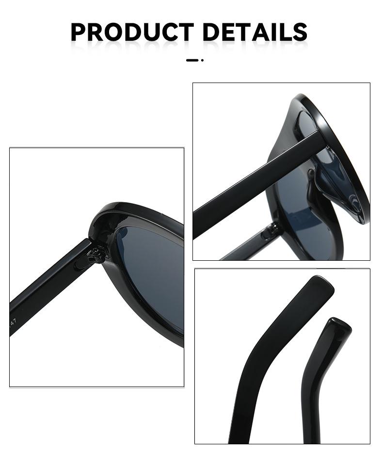 New Women's Large Frame European American Sunglasses - Trendy Goggle Style Fashion with High-End Feel