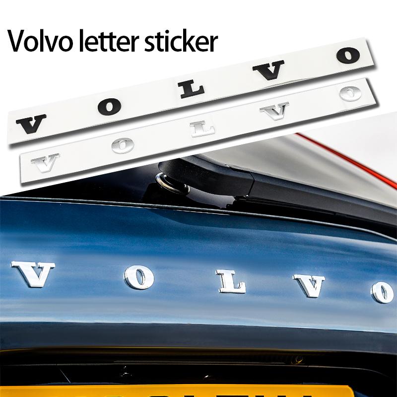Car ABS 3D Letter Sticker VOLVO Trunk Logo Sticker For Volvo XC60 XC90 S60 S80 S60L V40 V60 T5 T6 AWD Car Styling Accessories