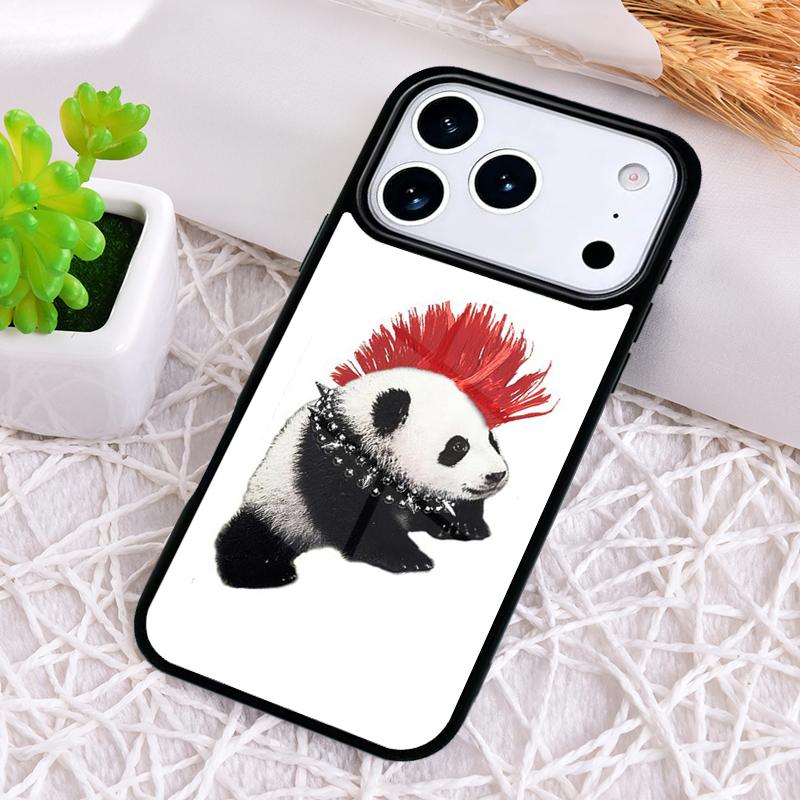 Sött tecknad djur Panda Fodral för iPhone 17 Air 16 15 11 12 14 13 Pro Max Stötsäkert Skydd