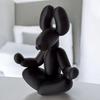 Small Meditation Dog Statue Funny Balloon Puppy Figurine Cute Animal Craft for Living Room Desktop Shelf Decor