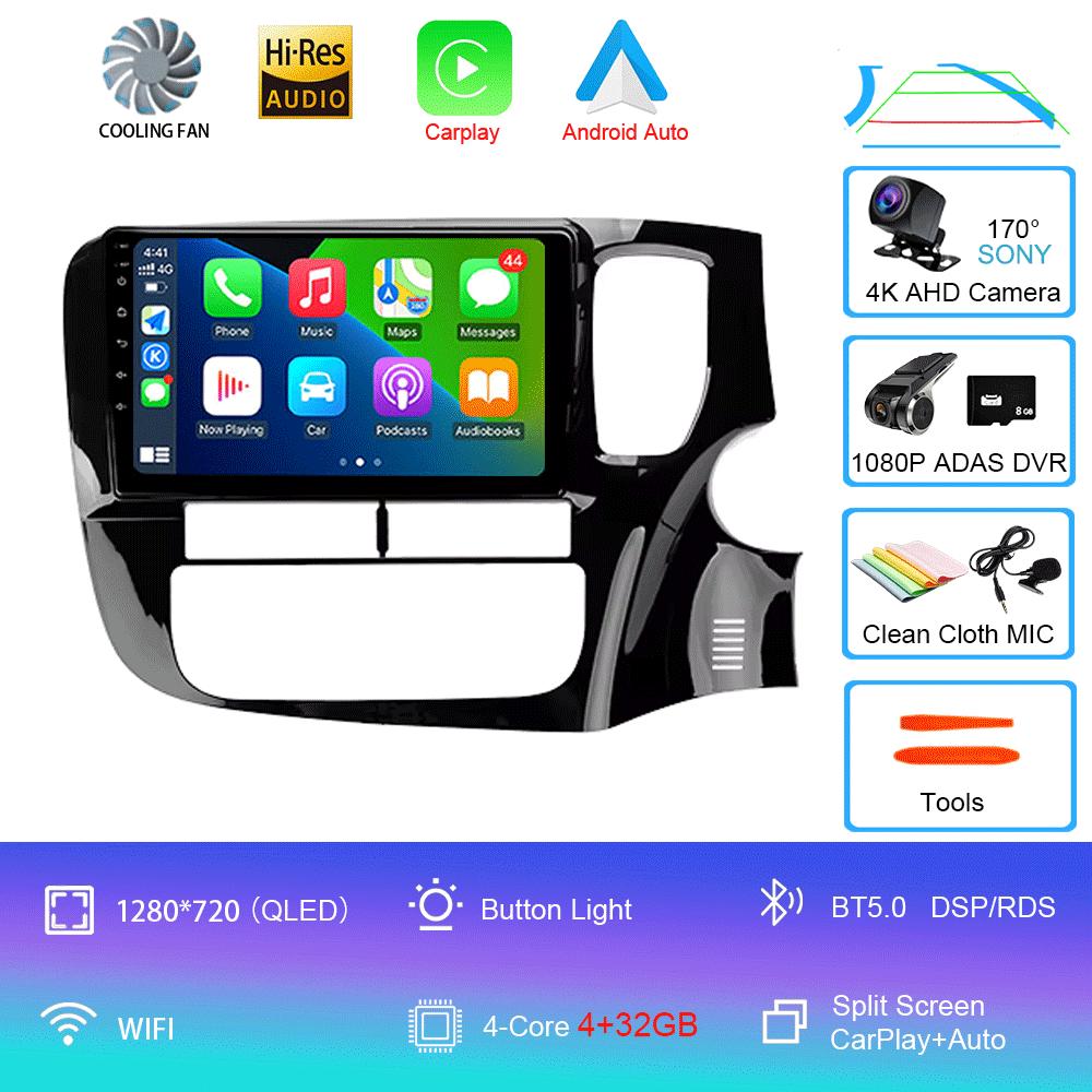 Car Radio Android 14 Carplay For Mitsubishi Outlander 3 GF0W GG0W 2012 2013- 2018 Navigation GPS Multimedia Player Stereo WiF+4G