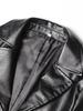Chic Spring 2026 Women's Leather Jacket - Stylish Waist-Cinched Slim Fit in Solid Color