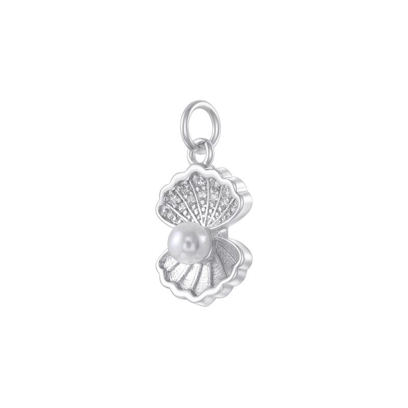 Creative Copper Inlaid Pearl Bow Love Pendant Personalized Bear Shell Pendant Vd 2000-09