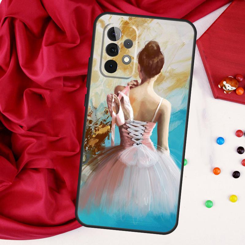Ballerina Ballet Dancer Girl For Samsung Galaxy A15 A55 A53 A33 A35 A22 A32 A52 A54 A34 A14 A56 A36 A26 A16 A05 A06 Case