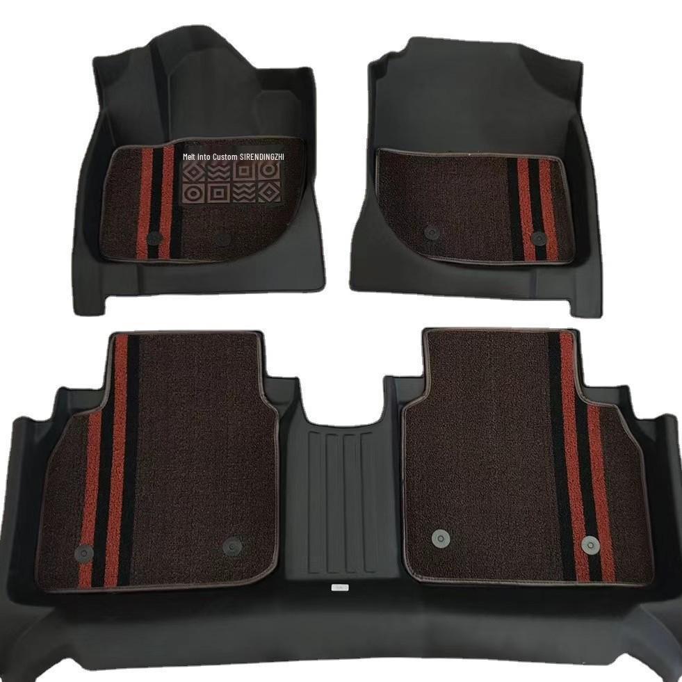 TPE Wear-Resistant Double Layer Car Floor Mats for Buick Regal, LaCrosse, GL8 - Non-Slip with King Silk Ring Design.
