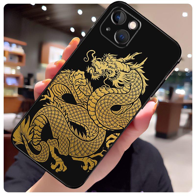 Chinese Dragon Case For iPhone 16 Pro Max 14 13 12 11 15 17 Pro Max mini 15 16 Plus 16e 17 Air Phone Cover