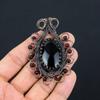 Schwarzer Onyx-Edelstein, reiner Kupferdraht, umwickelt, handgefertigter Anhänger-Schmuck