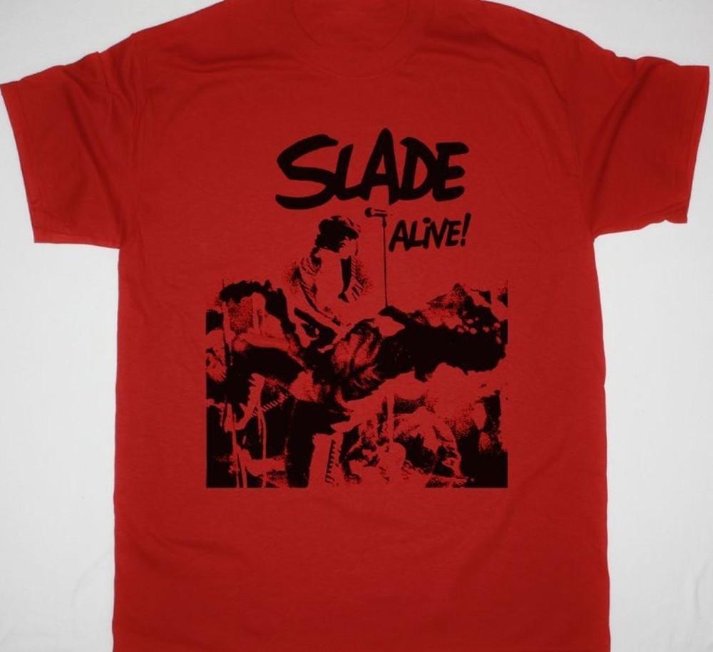 

ВИНТАЖНАЯ красная футболка Slade с коротким рукавом Все размеры E32.22 Унисекс футболка XXXL