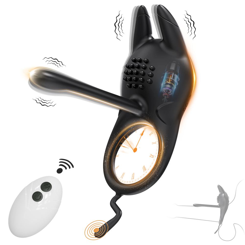 Remote Control Penis Ring Vibrator for Men Ejaculation Delay Penis Extension Penetration Vibrator Cock Ring Sex Toy for Couple