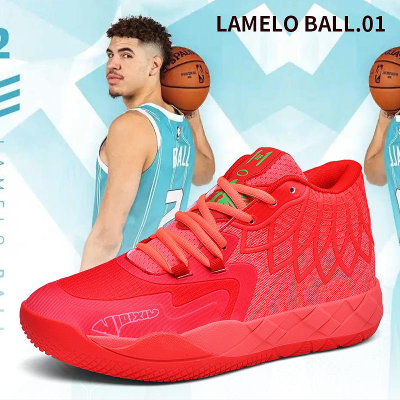 

2025 shoes men s spring and summer new breathable mesh shoes youth green red purple basketball shoes 36