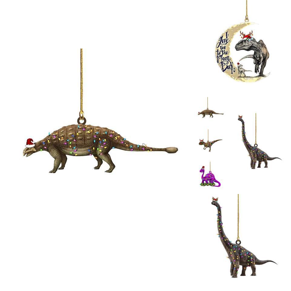 Colorful Cartoon Acrylic Dinosaur Christmas Tree Decor For Family Holiday Celebrations