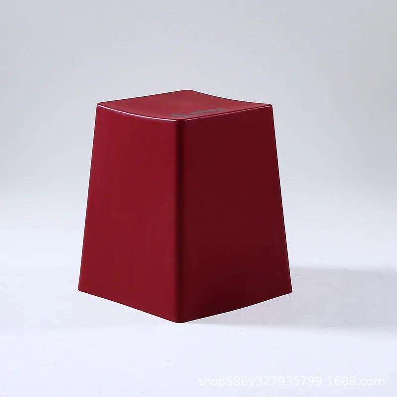 Household Plastic Stool Living Room Dining Chair Balcony Garden Waterproof Stool Keyboard Shape Stool Thickened