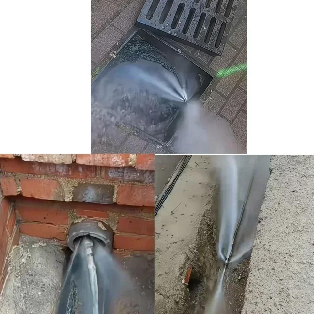 5000 PSI Kanalreiniger Hochdruck Abflussreiniger Schlauch Düse Für 1/4 Hochdruckreiniger Schnellablass Schlauch Düsenwerkzeug Wasser