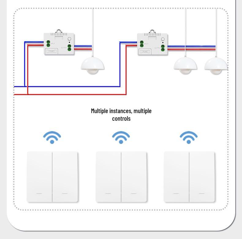 Self-Powered Wireless Remote Control Switch: No Wiring, No Battery, Waterproof, Elastic Return, Random Placement