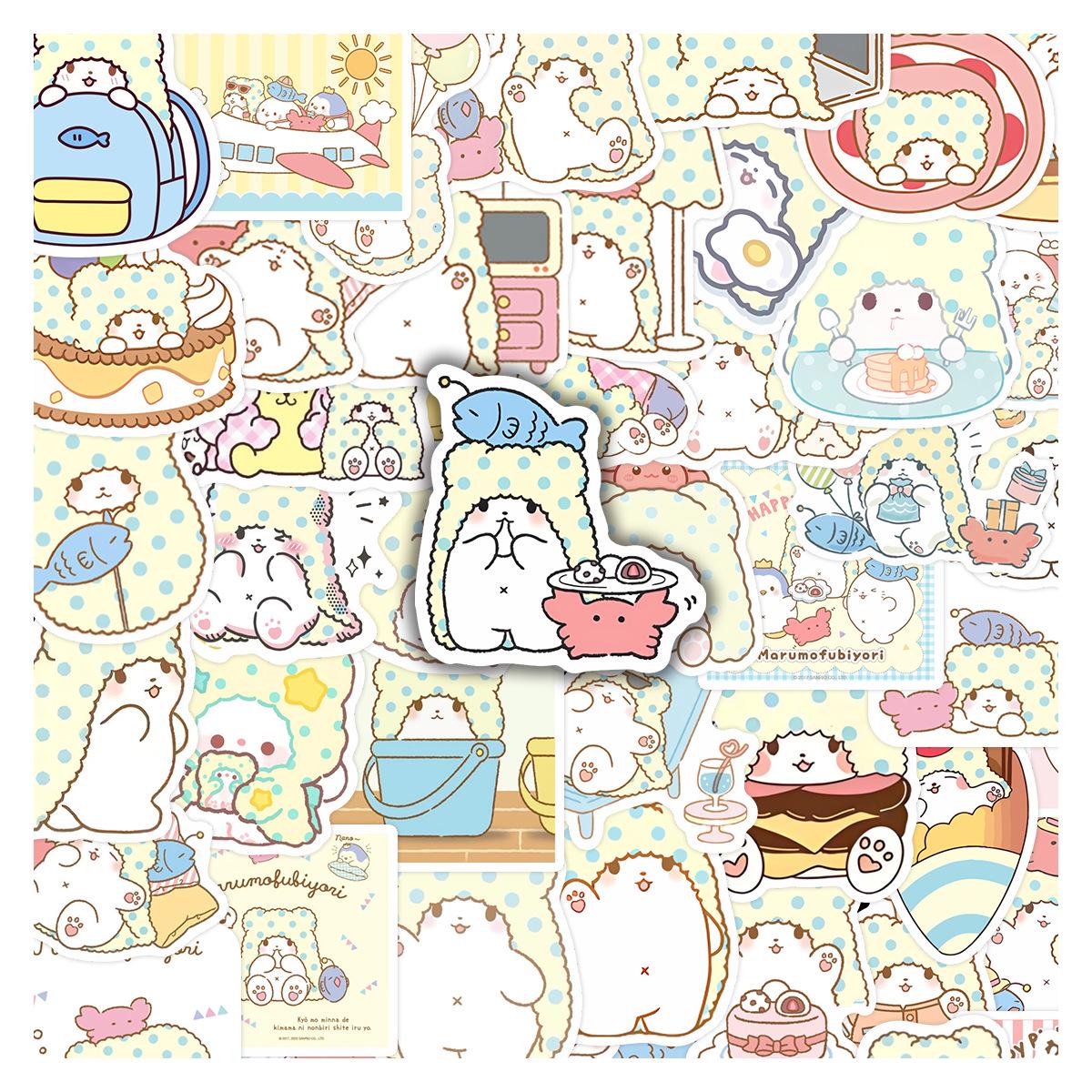 50 Sanrio Bear Mop Stickers – Cute Cartoon Waterproof Decor for Phone, Water Bottle, iPad