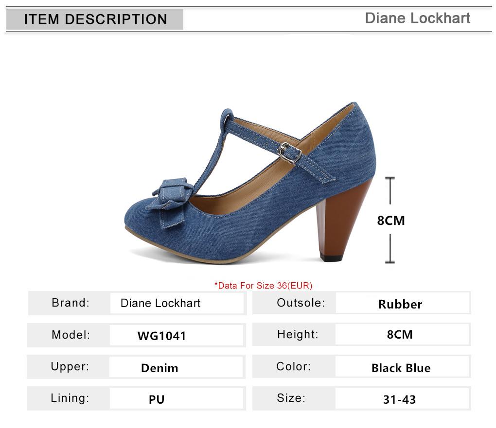 Fashion 2025 Spring Summer Girls High Heel Shoes Denim Pumps T-Buckle Fashion Women's Spike Heels High Heels for Office Party Banquet