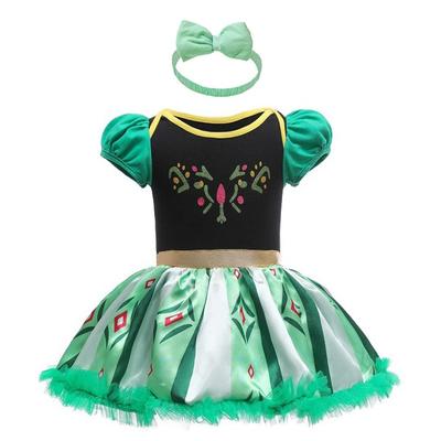 Prinzessinnenkleid für Kinder und Cosplay Grünes Band Original 90cm NT2229 [GELAUFWÜRDIG] Babys, Kostüm, 3-teiliges Set, (Prinzessinnenkleid, Stirnband, Artikel)