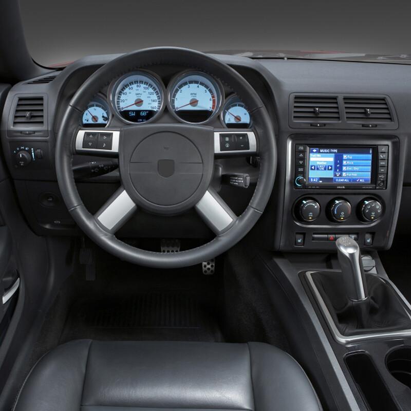 Carbon Fiber Dashboard Demist Air Vent Outlet Cover For Dodge Challenger 08~14