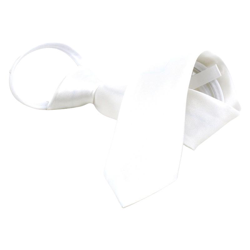 White Polyester Neck Tie with 8cm Width and 5cm Kid's Father's Day Graffiti Print