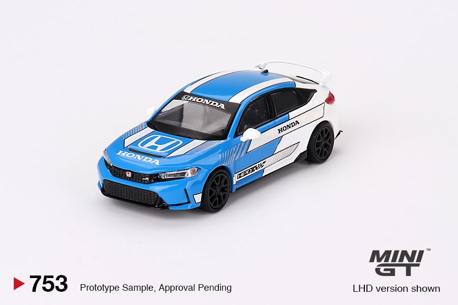 MINI GT MiJo Exclusives Honda Civic Type R Pace Car Blau Fertiges Produkt × 1/64 2023#3 (Linker Griff)
