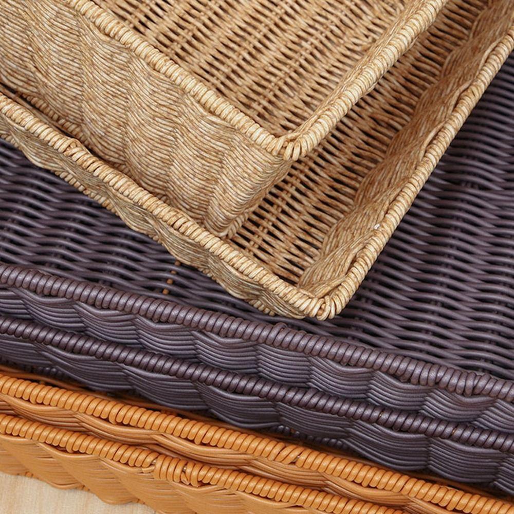 Härte Rattan Korbweide Geflochtene Servierkörbe Handgeflochten Restaurant Servieren Tischplatte Präsentation