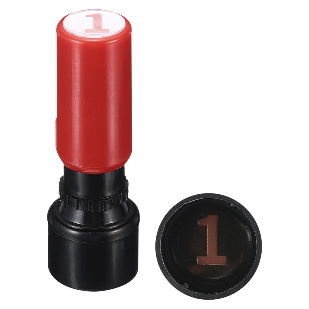 Zahlenstempel Selbstfärbend Ziffer 0-9 7mm Zahlenstempel Lehrerstempel Initialenstempel Stempelkissen für Klassenbuch Scrapbooking DIY