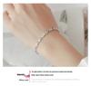 Korean Style Sterling Silver Crystal Beaded Bracelet for Women - Simple, Personalized Gift for Girlfriend or Bestie