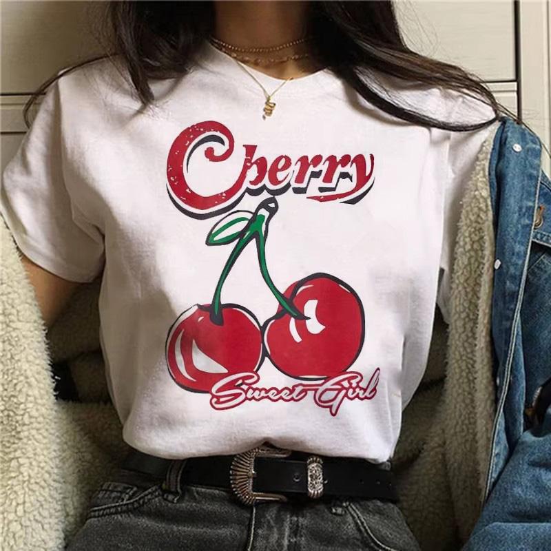 Футболки Cherry женские аниме японские футболки женские смешные Harajuku одежда S