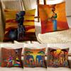 Abstract Painting African Living Cushion Cover Pillowcase Antidustmite Living Room Sofa Decor Cushion Room